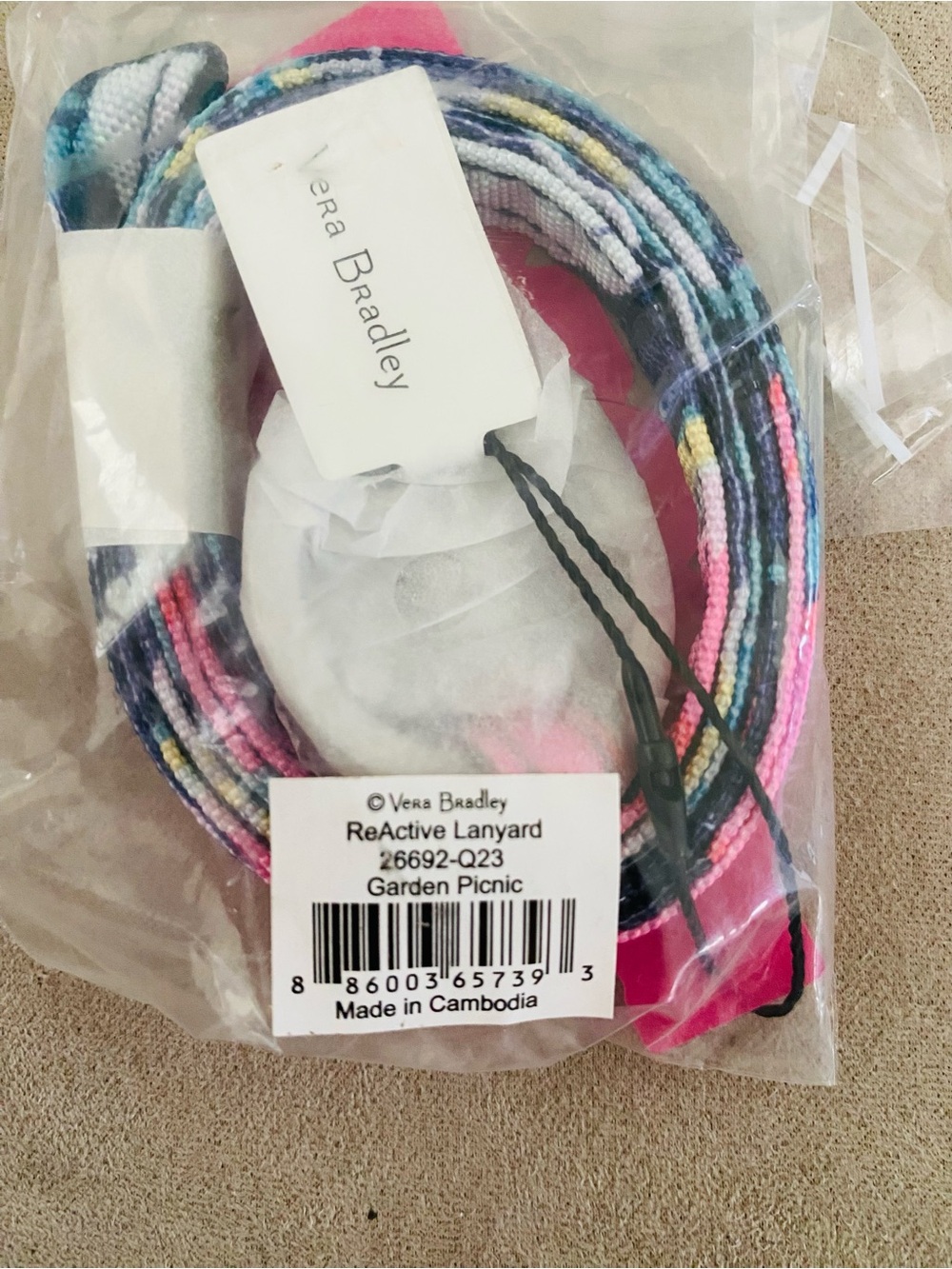 Vera Bradley ReActive Lanyard NWT “Garden Picnic”